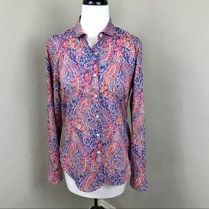 J. Crew Multicolor Paisley Button Down Shirt